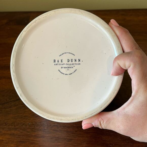 Rae Dunn "Santa Paws" Ceramic Dog Bowl - Picture 3 of 4